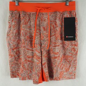 Lululemon Men's T.H.E. Short Linerless 7" Inseam Classic Stretch Orange Coral